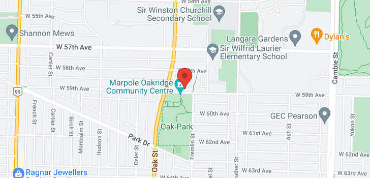 map of 961 W 59TH AVENUE